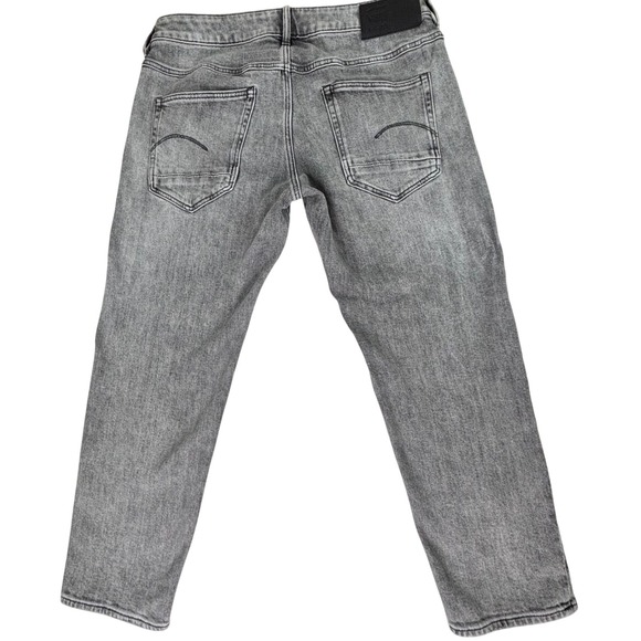 G Star Kate Boyfriend Jeans Gray Distressed Straight Ankle Womens Sz 27 x 28 - Picture 4 of 10